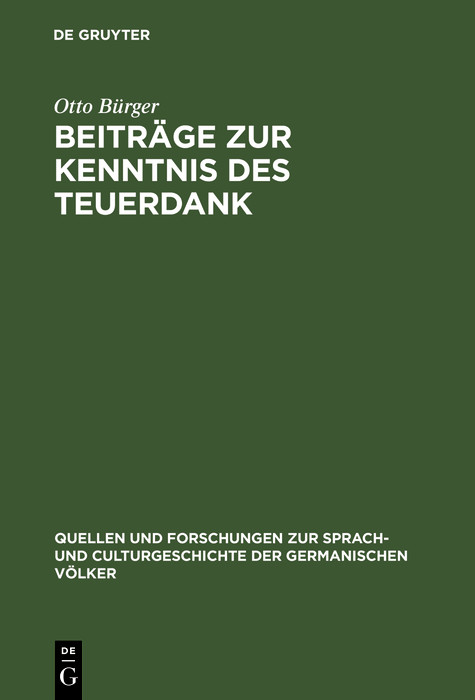 Cover Beiträge zur Kenntnis des Teuerdank