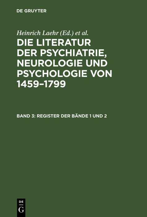 Cover Register der Bände 1 und 2