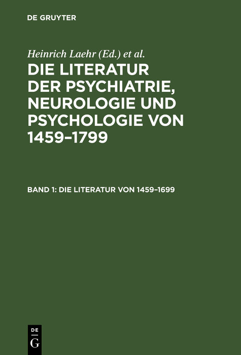 Die Literatur von 1459-1699