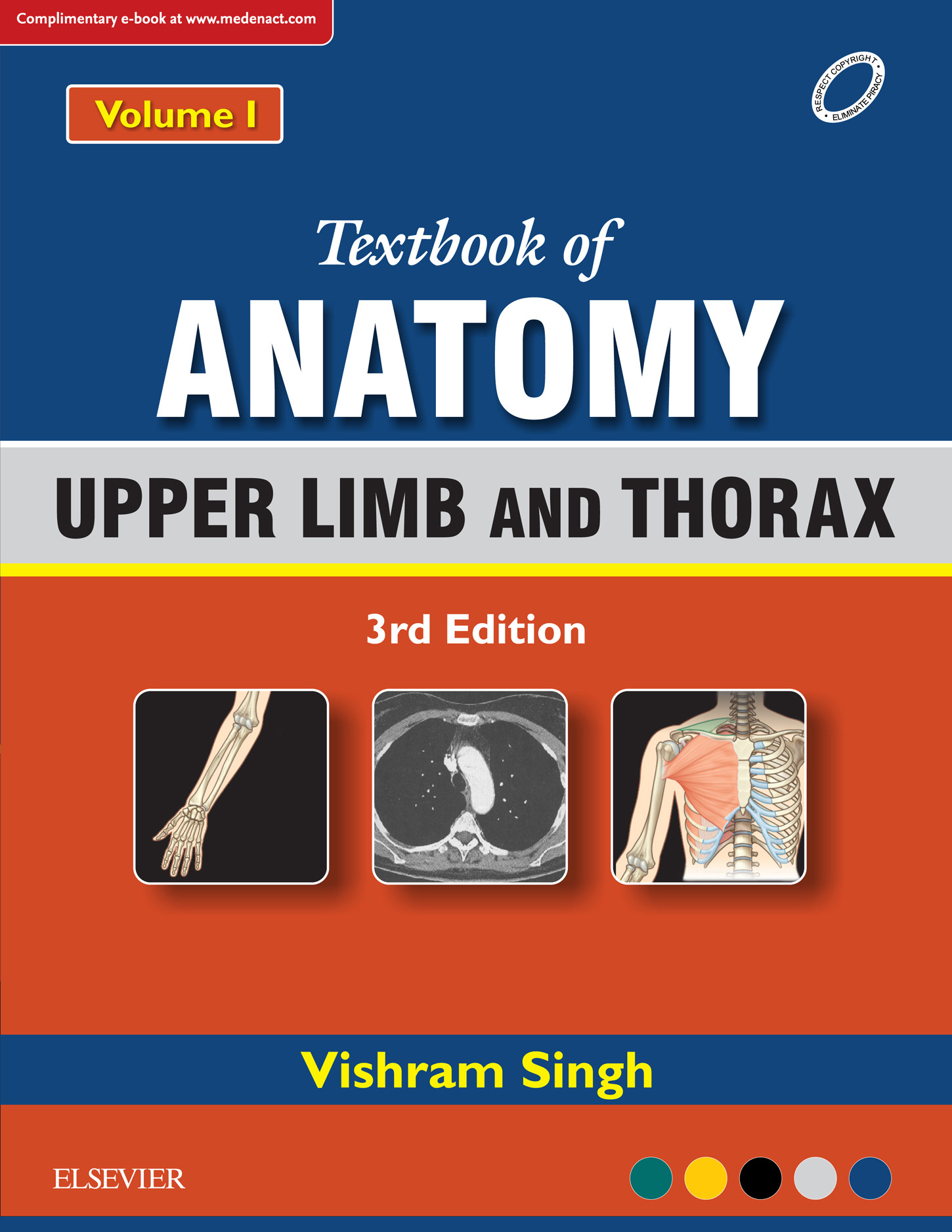 Cover Textbook of Anatomy  Upper Limb and Thorax; Volume 1 - E-Book