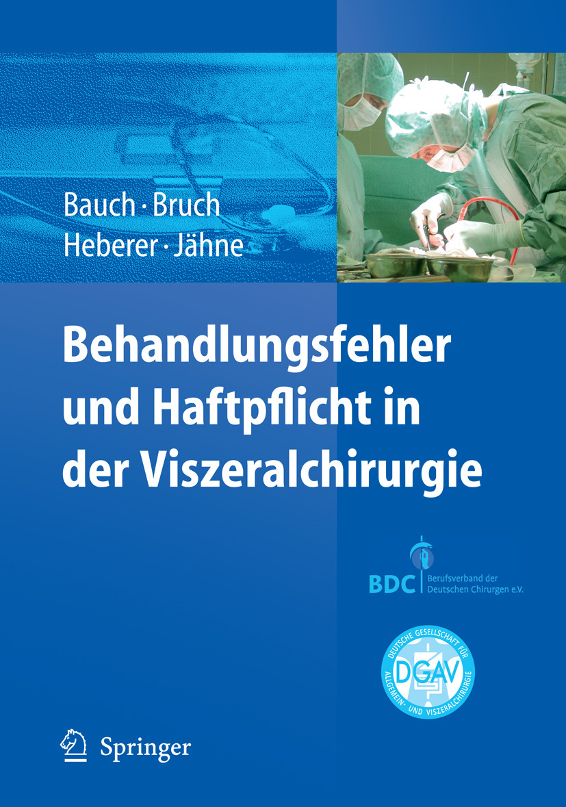Cover Behandlungsfehler und Haftpflicht in der Viszeralchirurgie