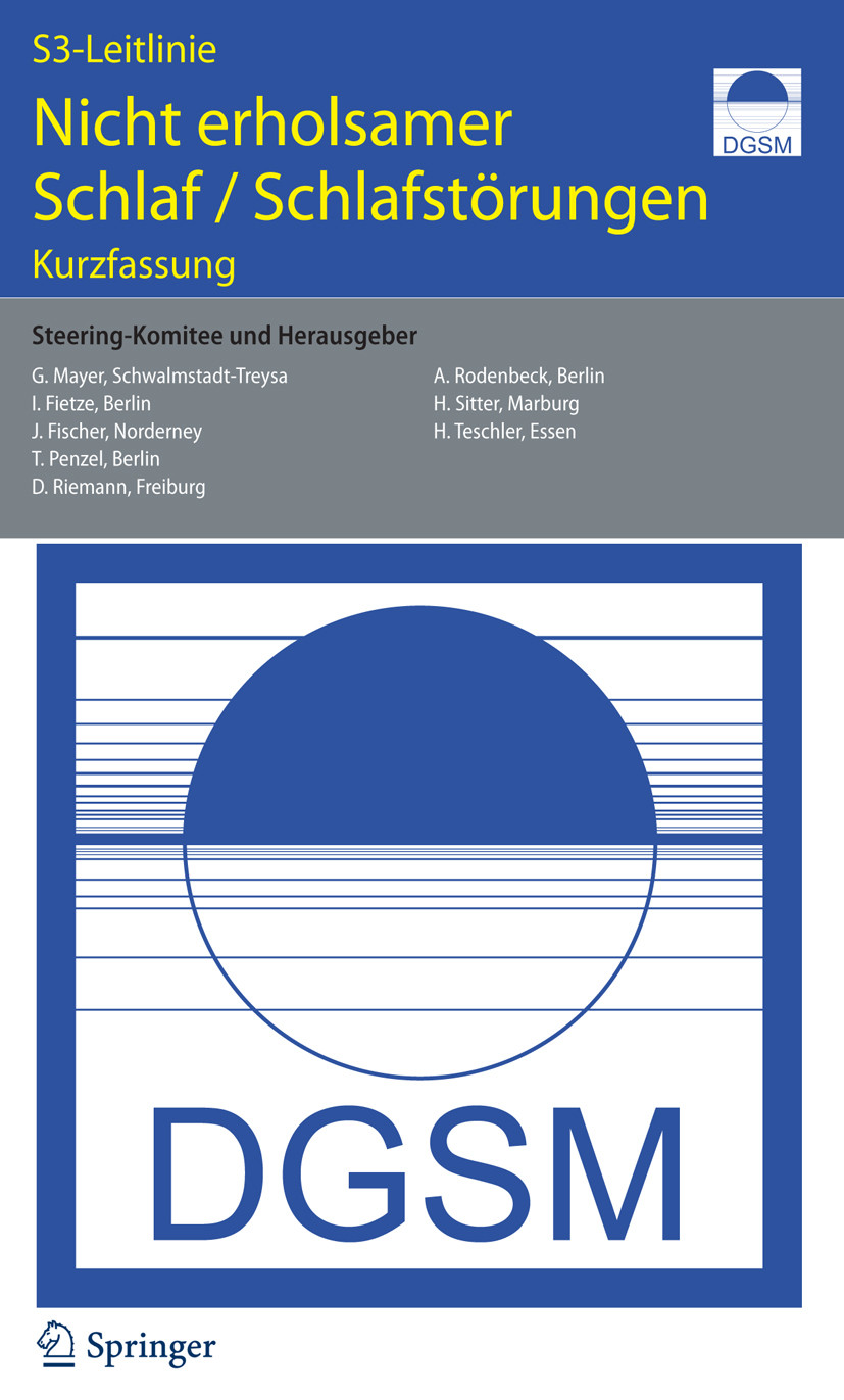 Cover S 3-Leitlinie. Nicht erholsamer Schlaf - Schlafstörungen