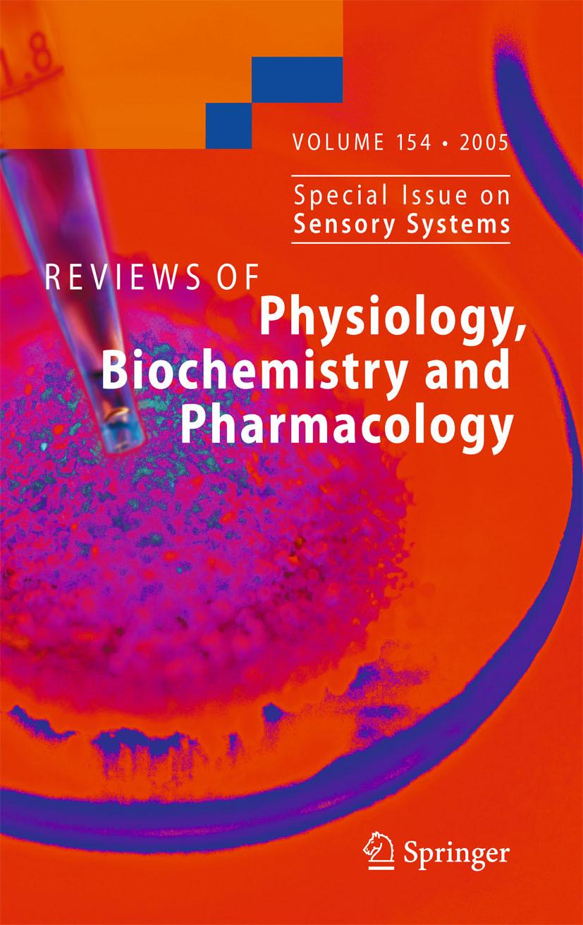 Cover Reviews of Physiology, Biochemistry and Pharmacology 154