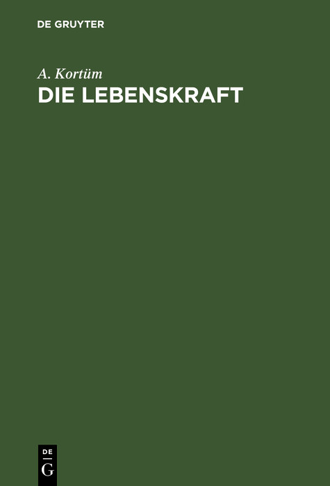 Cover Die Lebenskraft