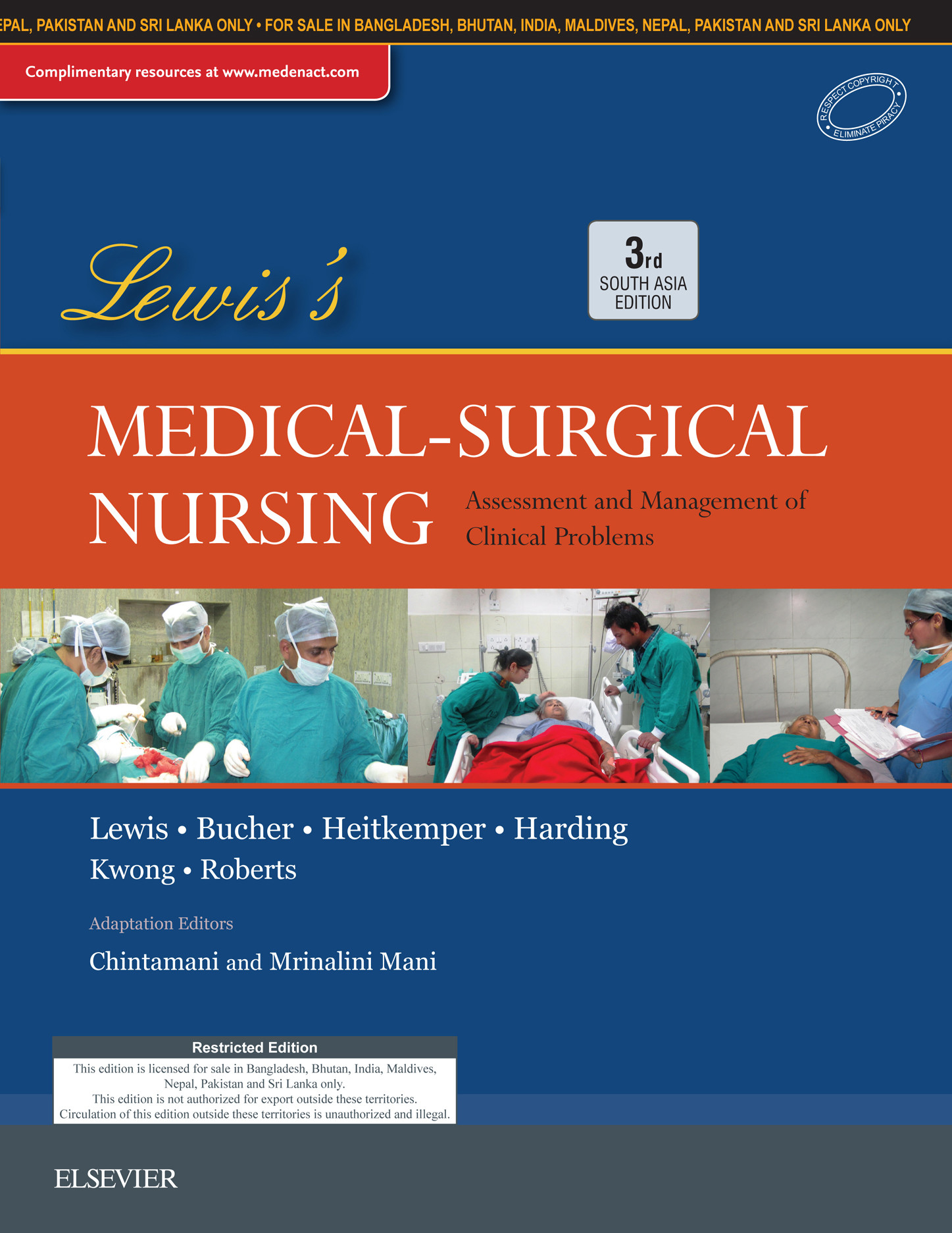 Cover Lewis's Medical-Surgical Nursing, Third South Asia Edition - E-Book