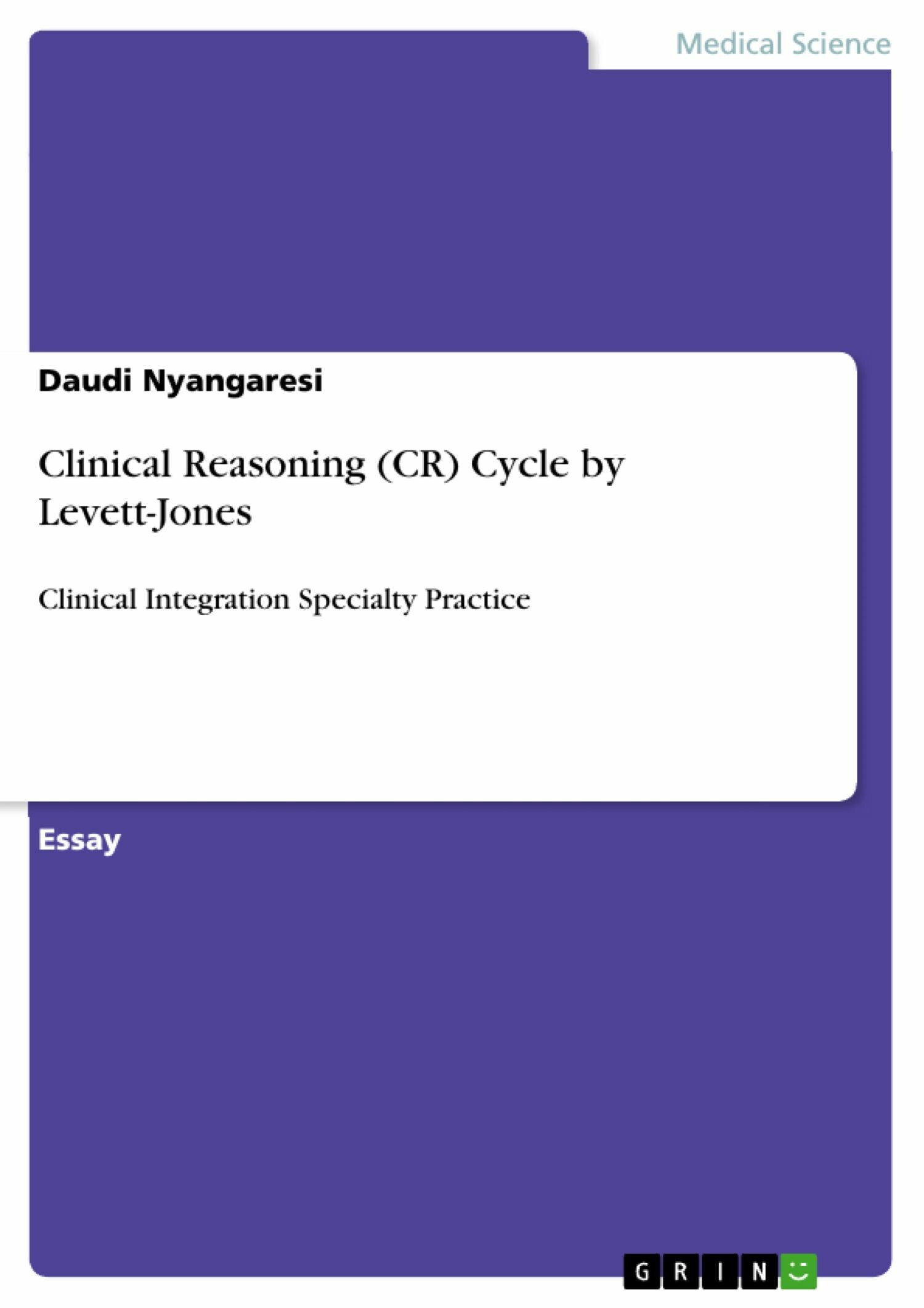 Cover Clinical Reasoning (CR) Cycle by Levett-Jones