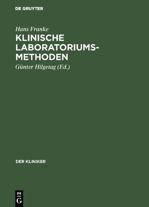 Cover Klinische Laboratoriumsmethoden