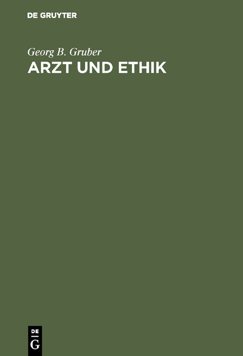 Cover Arzt und Ethik
