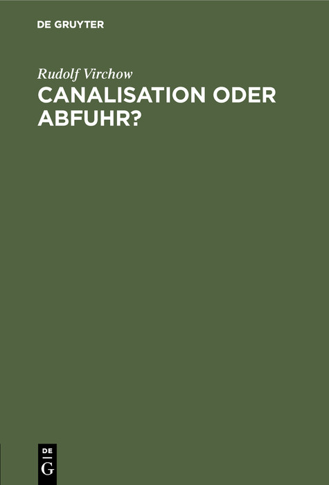 Cover Canalisation oder Abfuhr?