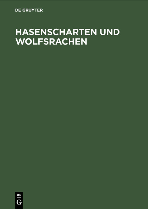 Cover Hasenscharten und Wolfsrachen
