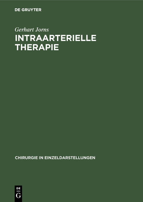Cover Intraarterielle Therapie