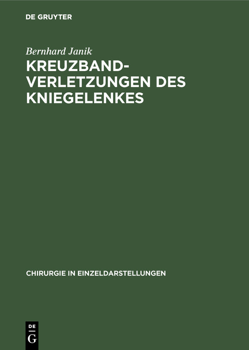 Cover Kreuzbandverletzungen des Kniegelenkes