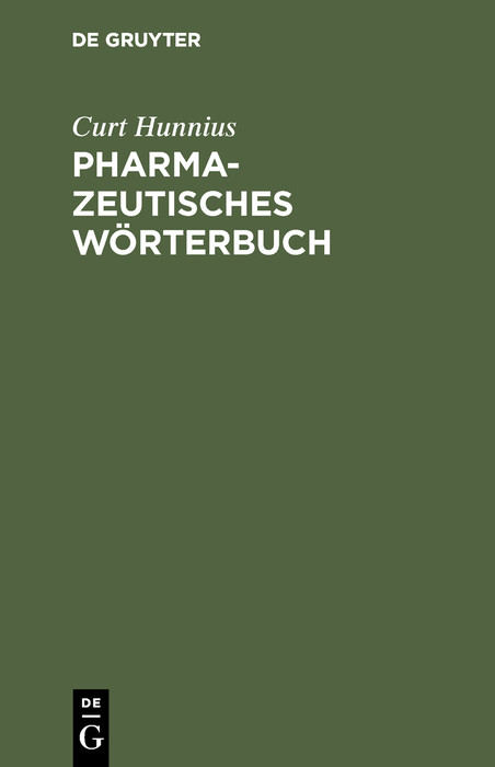 Cover Pharmazeutisches Wörterbuch