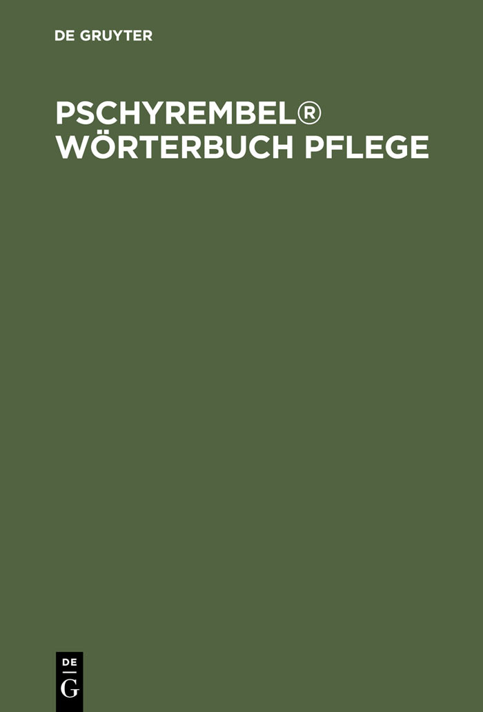 Cover Pschyrembel® Wörterbuch Pflege