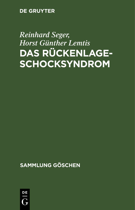 Cover Das Rückenlage-Schocksyndrom