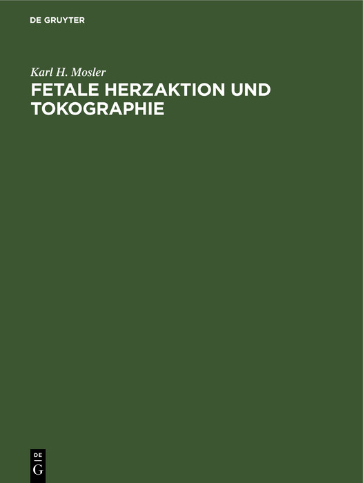 Cover Fetale Herzaktion und Tokographie