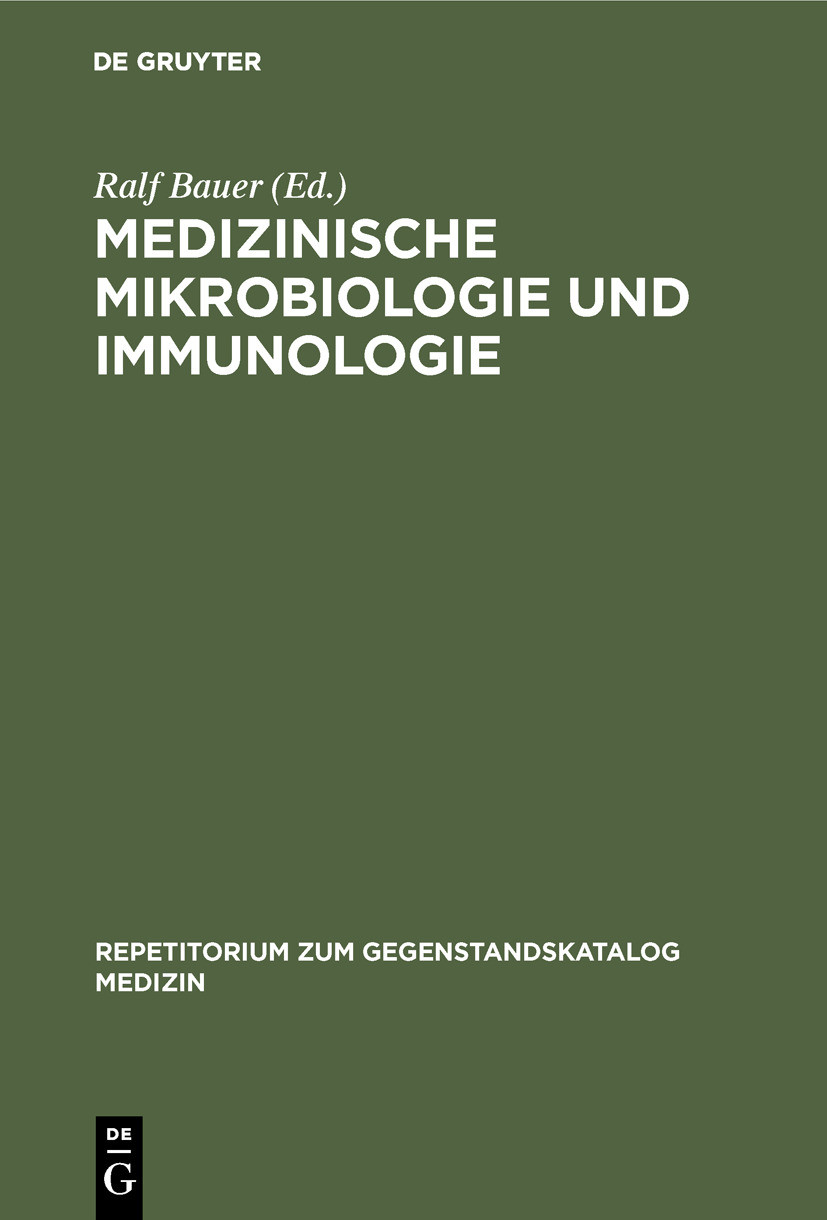 Cover Medizinische Mikrobiologie und Immunologie