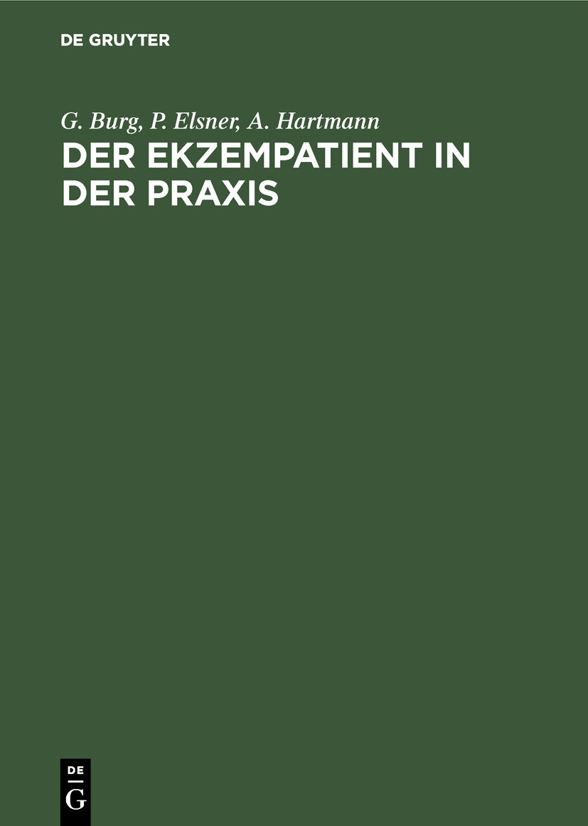 Cover Der Ekzempatient in der Praxis