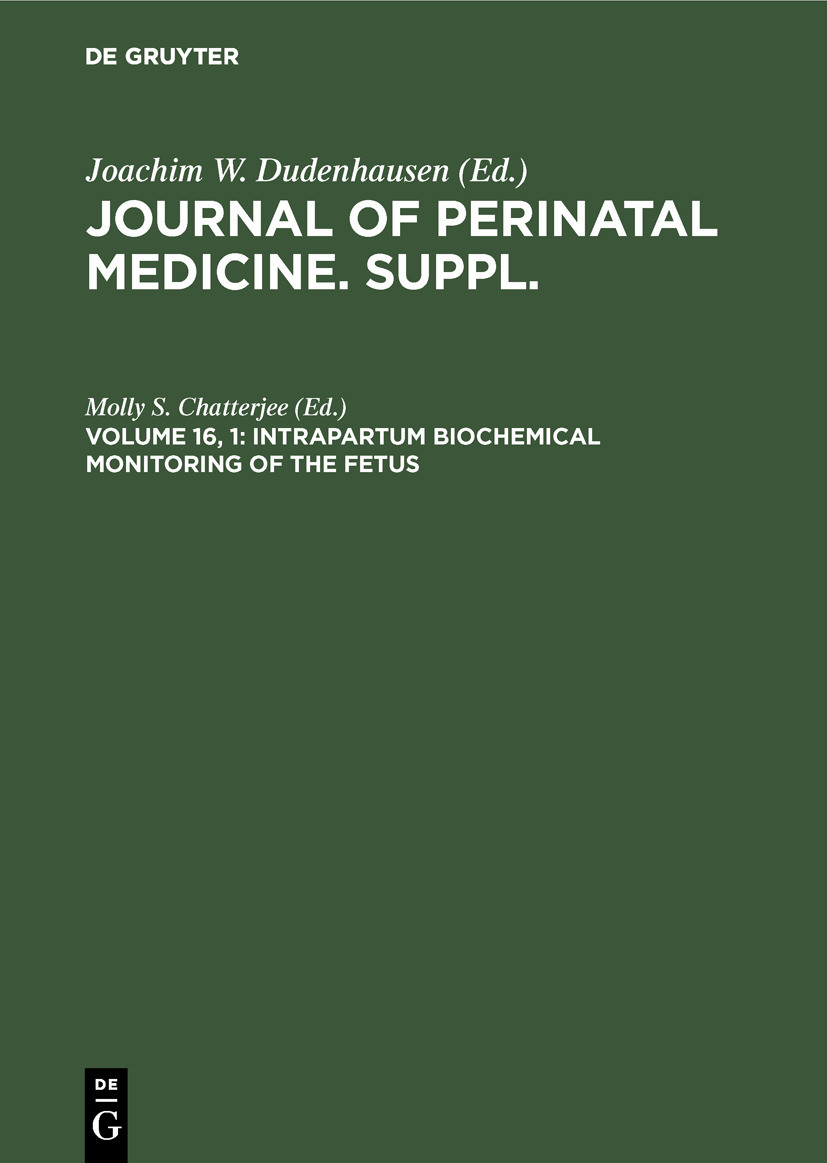 Cover Intrapartum biochemical monitoring of the fetus