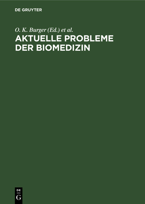Cover Aktuelle Probleme der Biomedizin