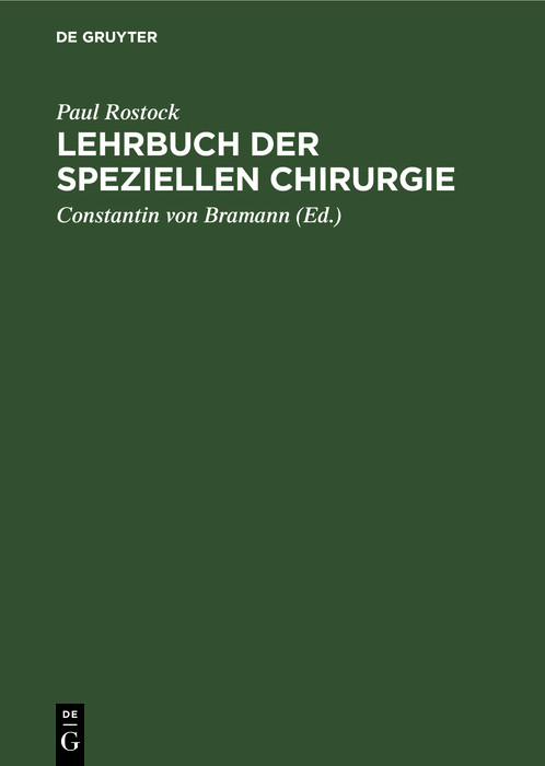 Cover Lehrbuch der speziellen Chirurgie