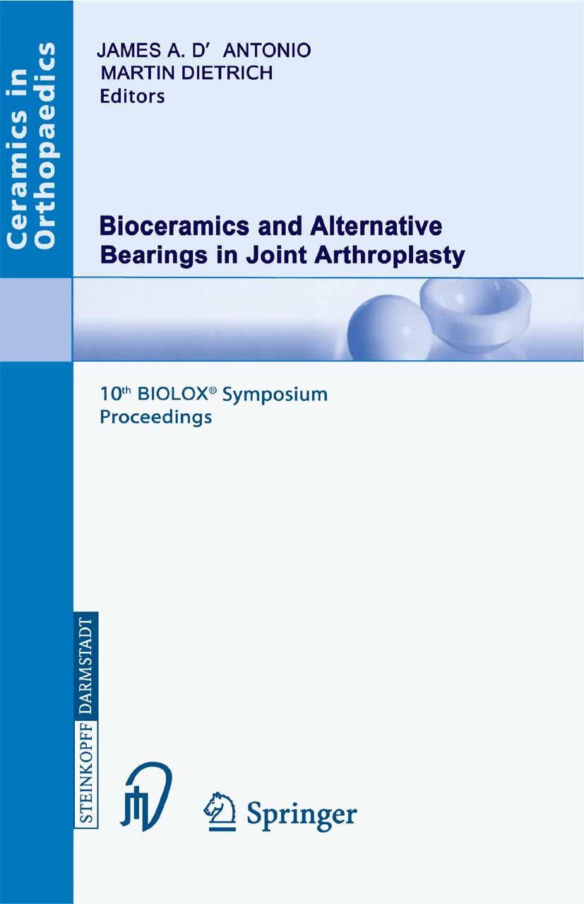 Cover Bioceramics and Alternative Bearings in Joint Arthroplasty