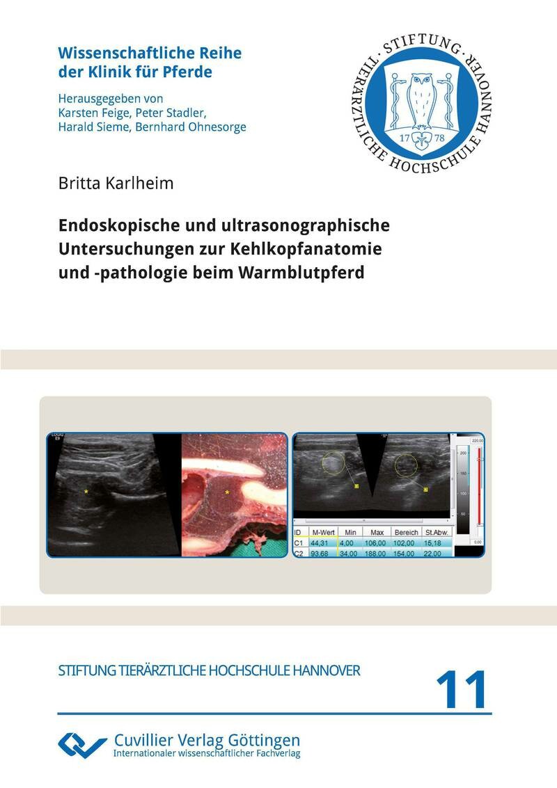 Cover Endoskopische und ultrasonographische Untersuchungen zur Kehlkopfanatomie und -pathologie beim Warmblutpferd