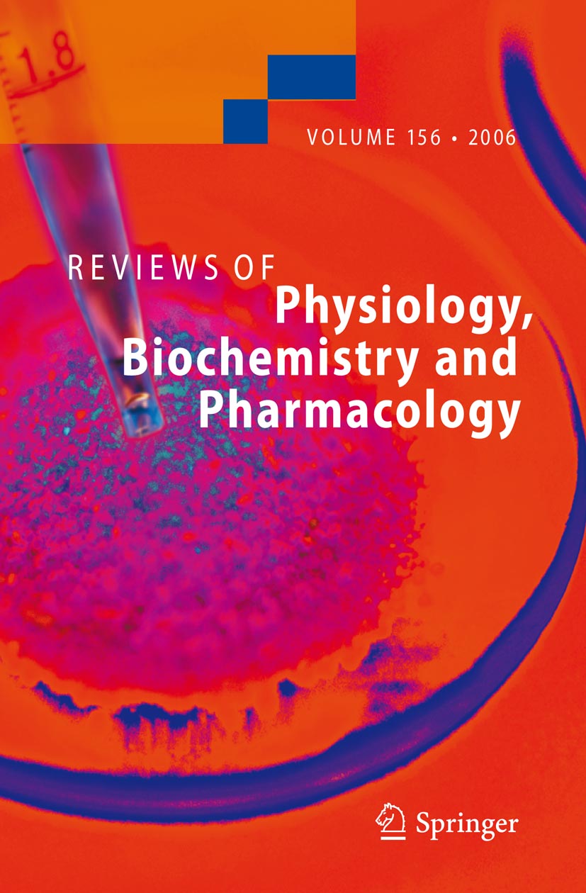 Cover Reviews of Physiology, Biochemistry and Pharmacology 156