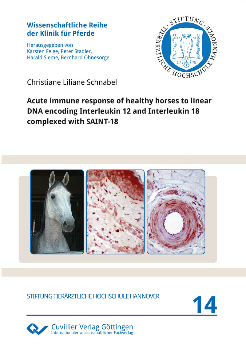 Acute immune response of healthy horses to linear DNA encoding Interleukin 12 and Interleukin 18 complexed with SAINT-18