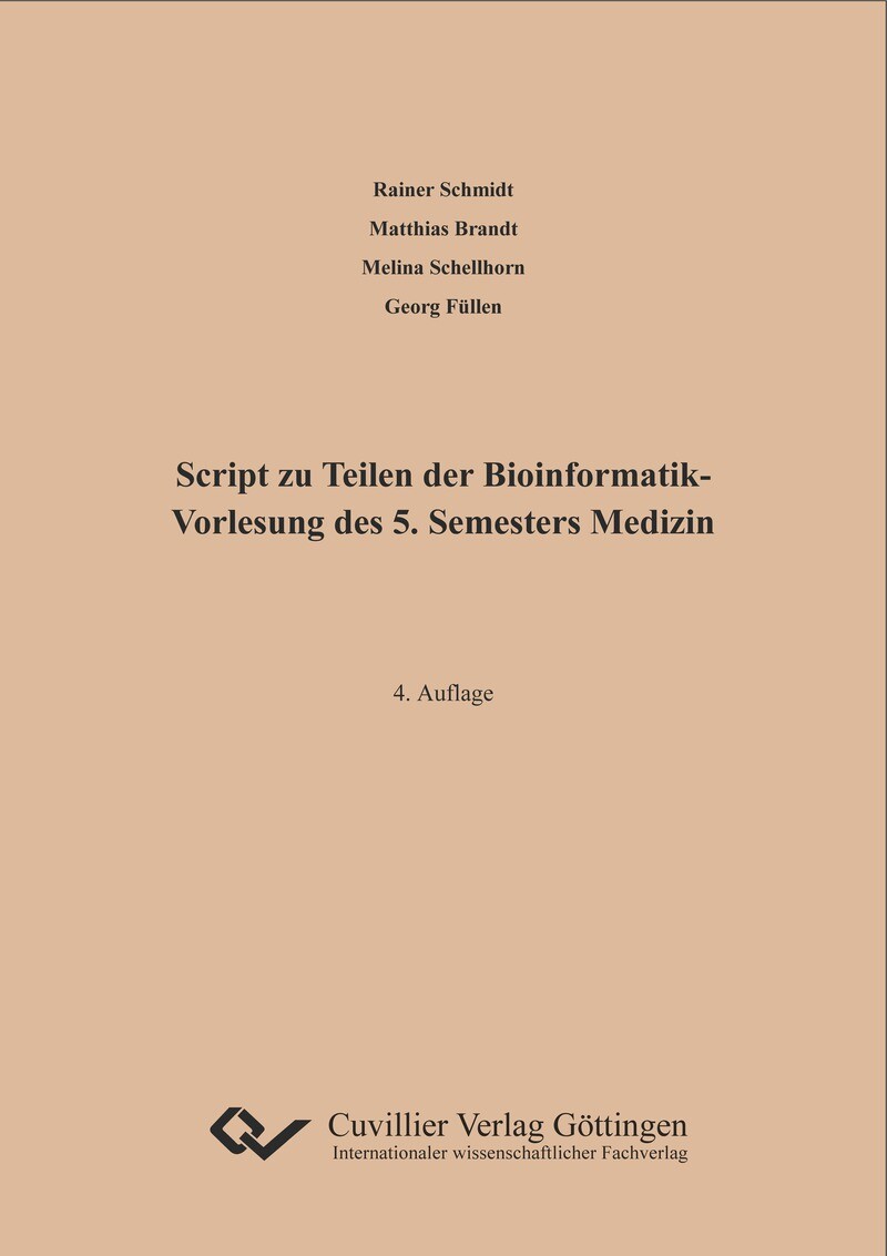 Cover Script zu Teilen der Bioinformatik - Vorlesung des 5. Semesters Medizin