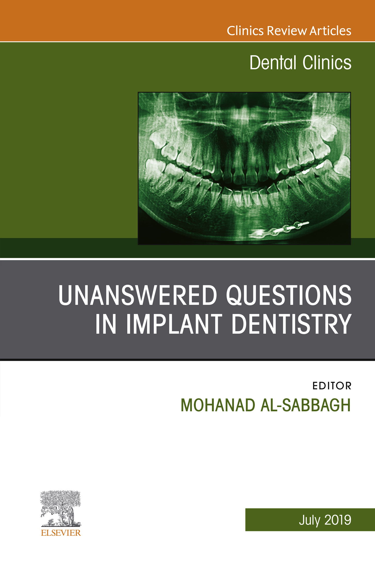Cover Unanswered Questions in Implant Dentistry, An Issue of Dental Clinics of North America, E-book