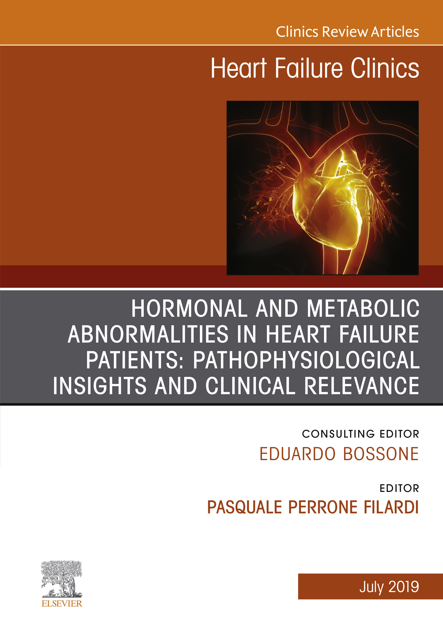 Cover Hormonal and Metabolic Abnormalities in Heart Failure Patients: Pathophysiological Insights and Clinical Relevance, An Issue of Heart Failure Clinics, Ebook