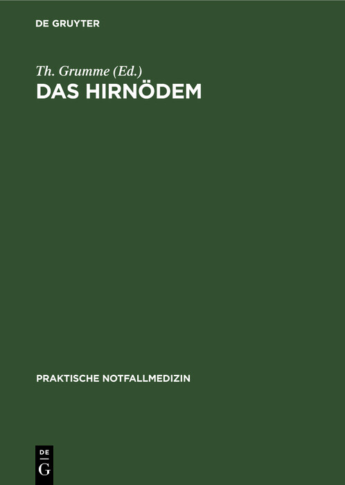 Cover Das Hirnödem