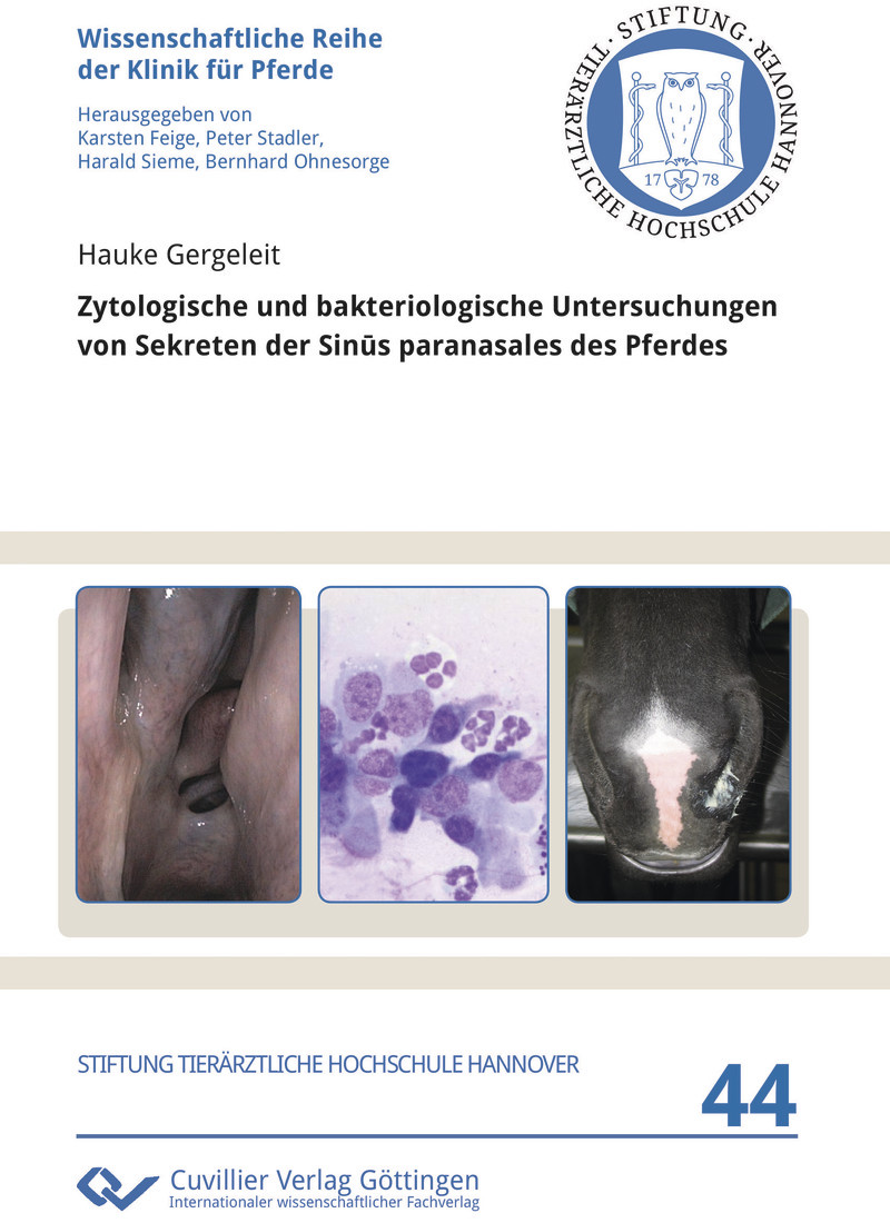 Cover Zytologische und bakteriologische Untersuchungen von Sekreten der Sin&#x16B;s paranasales des Pferdes