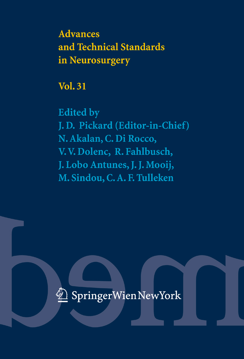 Cover Advances and Technical Standards in Neurosurgery, Vol. 31