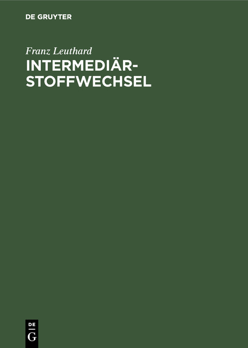 Cover Intermediärstoffwechsel