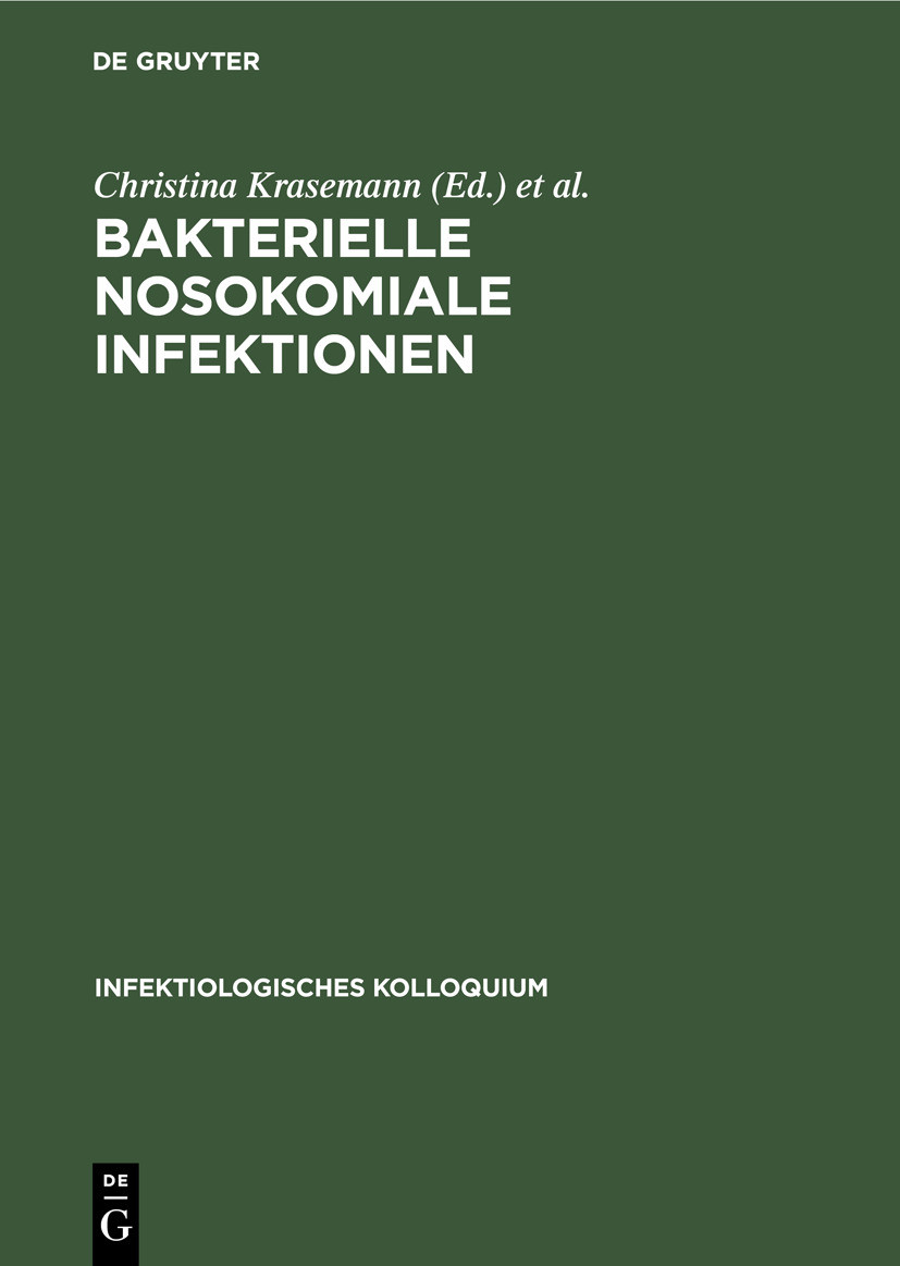 Cover Bakterielle nosokomiale Infektionen
