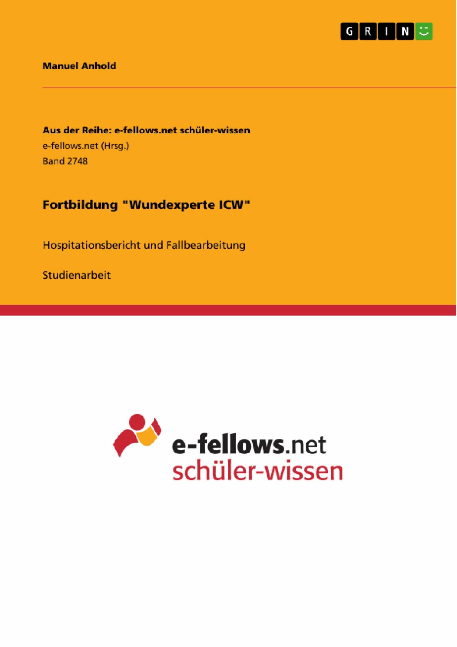 Cover Fortbildung 'Wundexperte ICW'