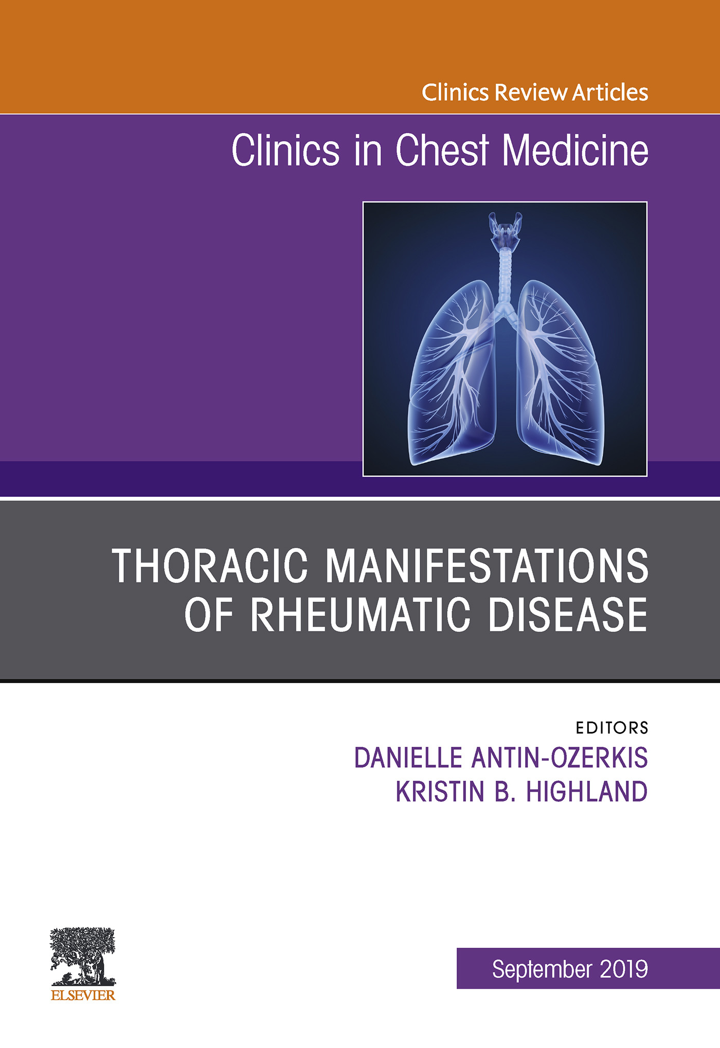 Cover Thoracic Manifestations of Rheumatic Disease, An Issue of Clinics in Chest Medicine E-Book