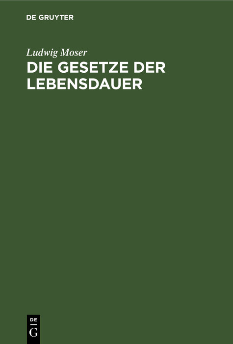 Cover Die Gesetze der Lebensdauer