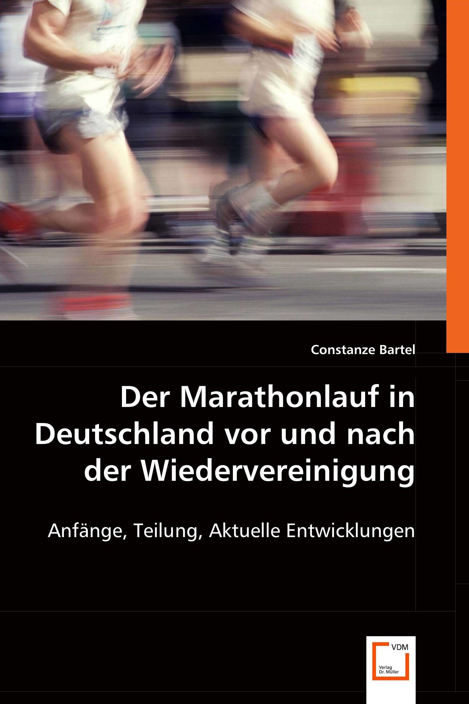 Cover Der Marathonlauf in Deutschland vor und nach der Wiedervereinigung