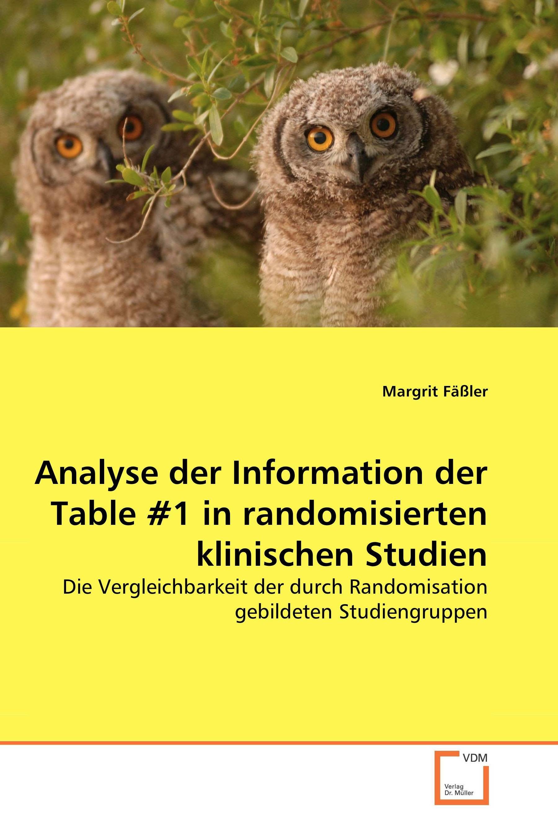 Analyse der Information der Table #1 in randomisierten klinischen Studien