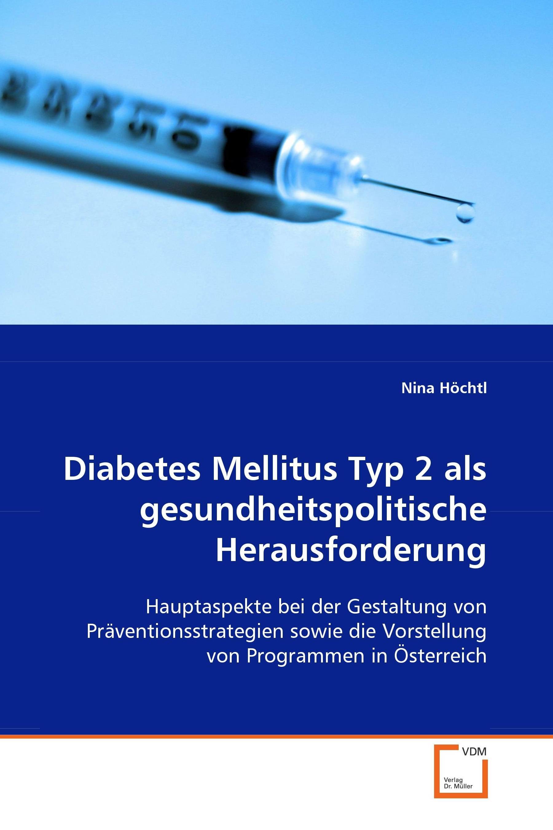 Cover DIABETES MELLITUS TYP 2 ALS GESUNDHEITSPOLITISCHEHERAUSFORDERUNG