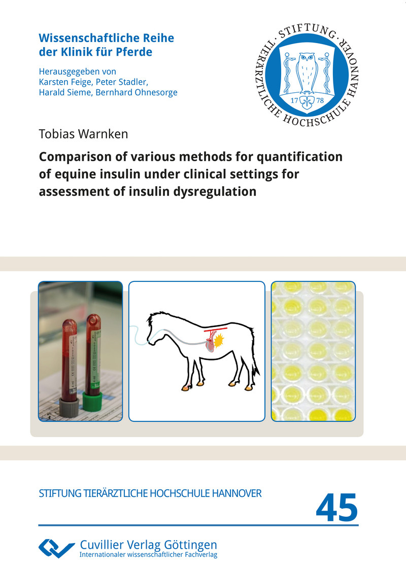 Cover Comparison of various methods for quantification of equine insulin under clinical settings for assessment of insulin dysregulation
