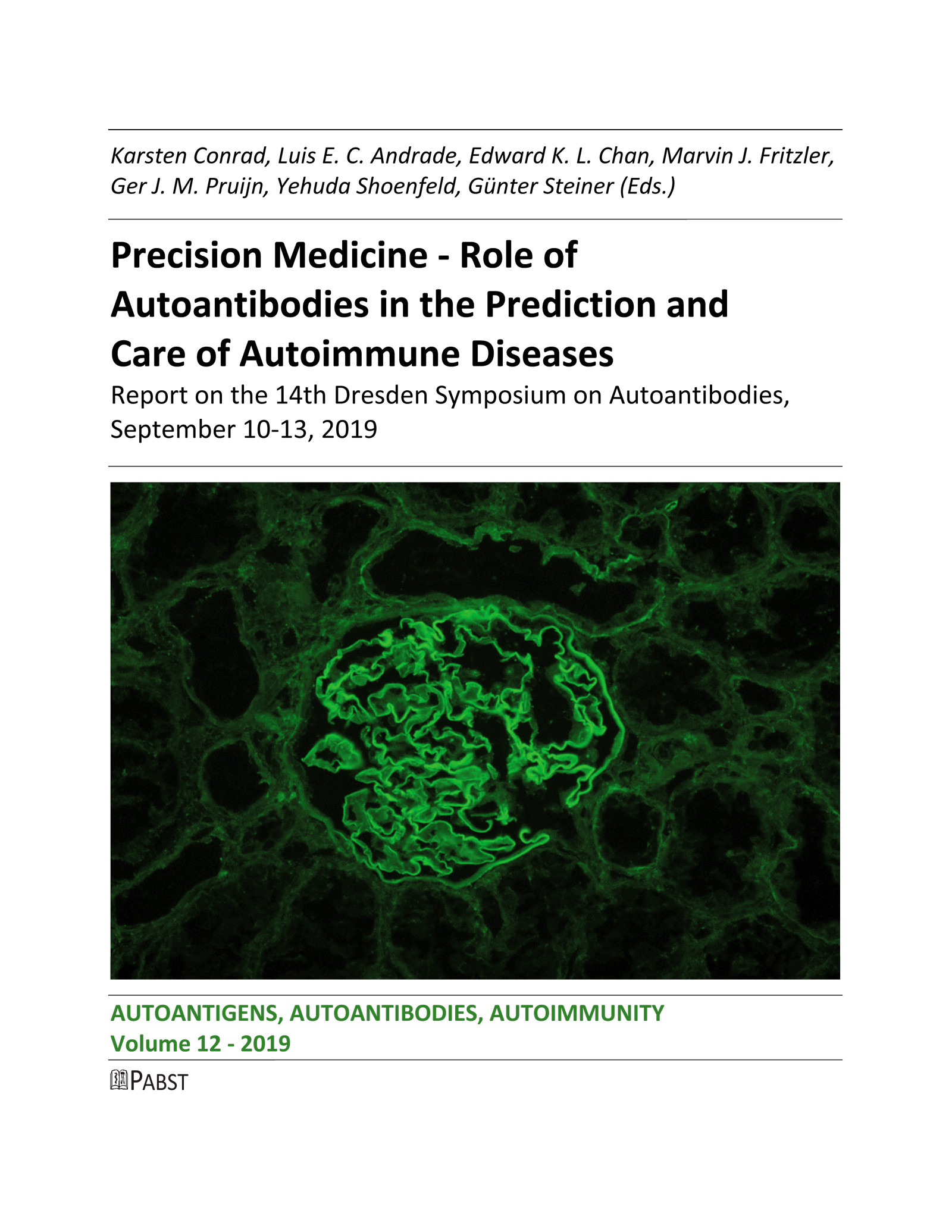 Cover Precision Medicine - Role of Autoantibodies in the Prediction and Care of Autoimmune Diseases