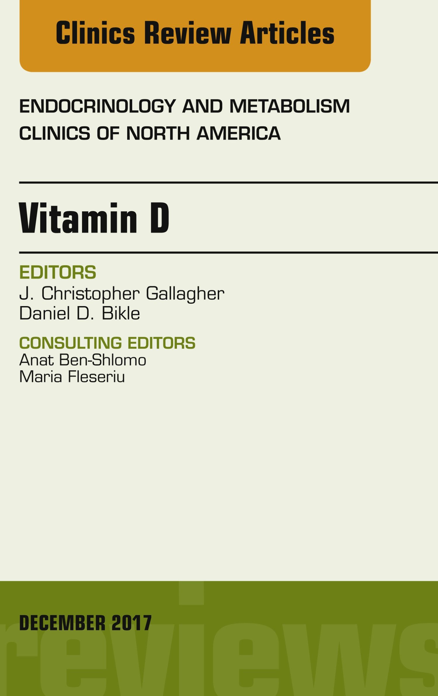 Cover Vitamin D, An Issue of Endocrinology and Metabolism Clinics of North America, E-Book