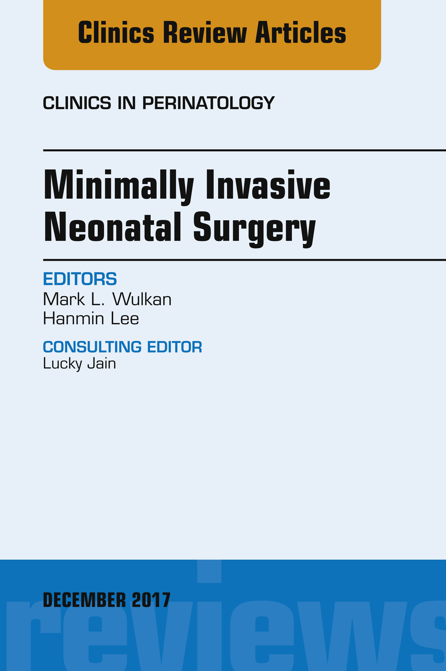 Cover Minimally Invasive Neonatal Surgery, An Issue of Clinics in Perinatology, E-Book