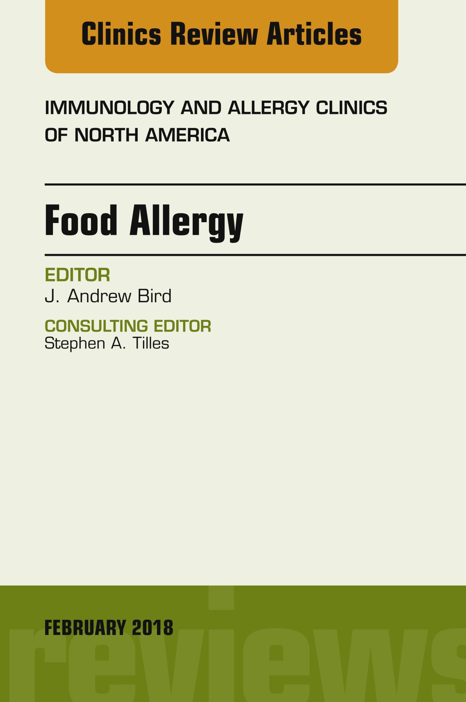 Cover Food Allergy, An Issue of Immunology and Allergy Clinics of North America, E-Book