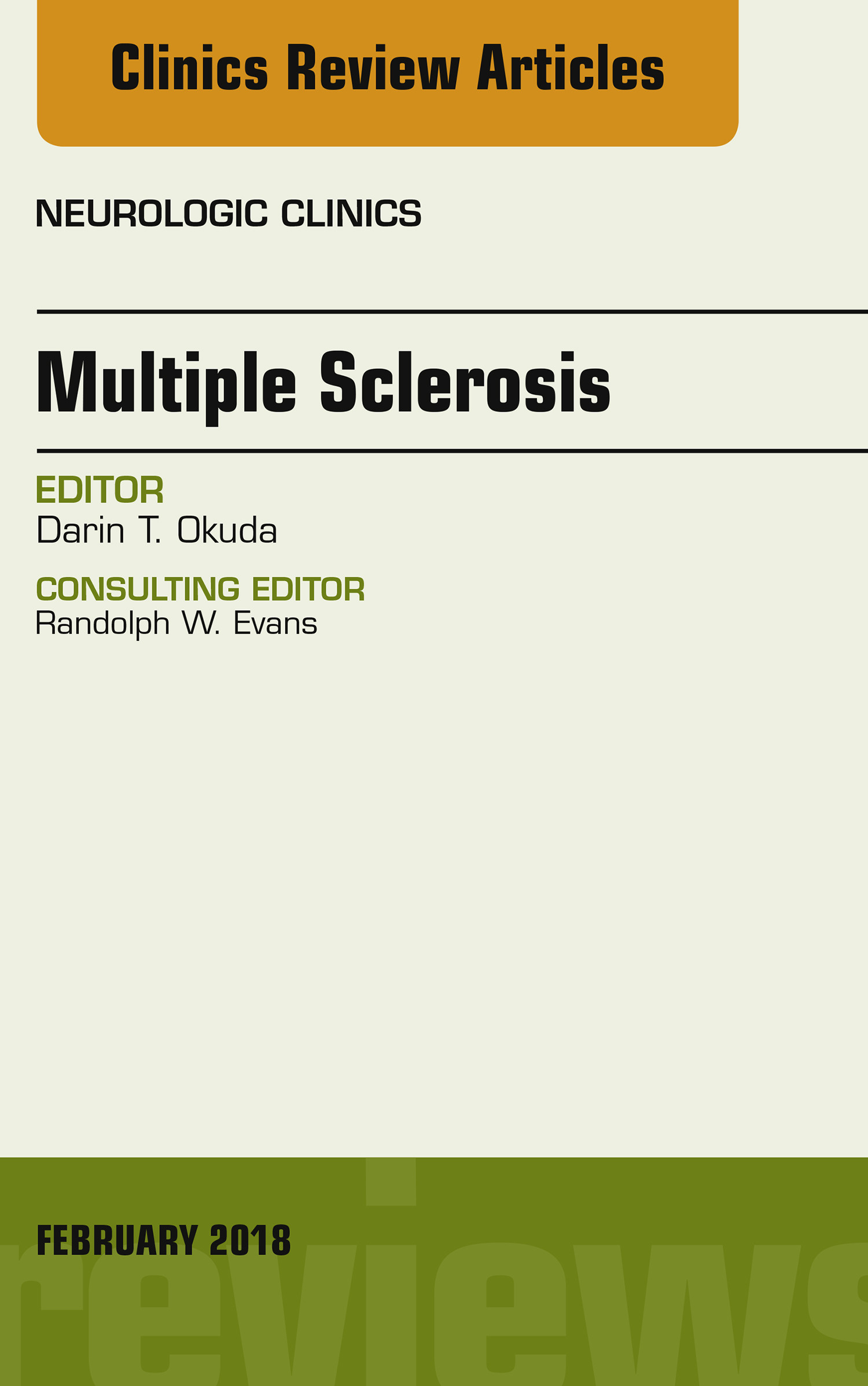 Cover Multiple Sclerosis, An Issue of Neurologic Clinics, E-Book