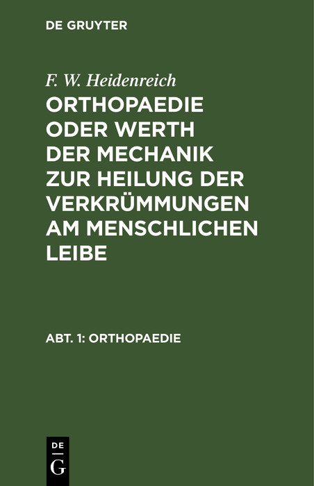 Cover Orthopaedie